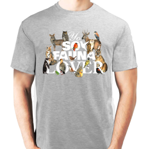 Polera «Fauna Lover» gris (hombre o mujer)